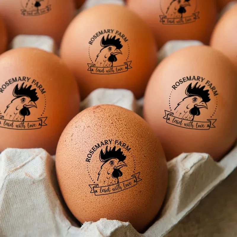 Personalized Egg Stamp Home Produce Stamp Farm Stamp Chicken Gifts Custom Egg Labels