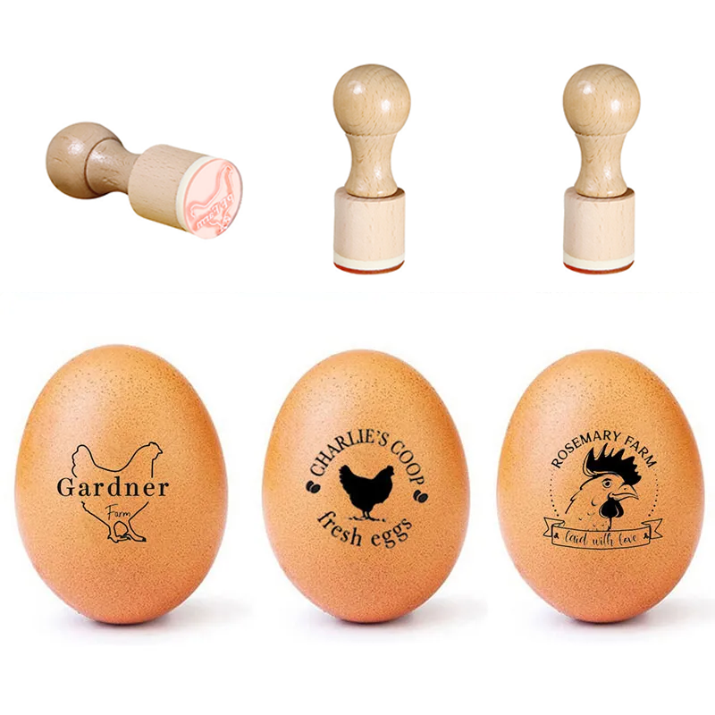 Personalized Egg Stamp Home Produce Stamp Farm Stamp Chicken Gifts Custom Egg Labels