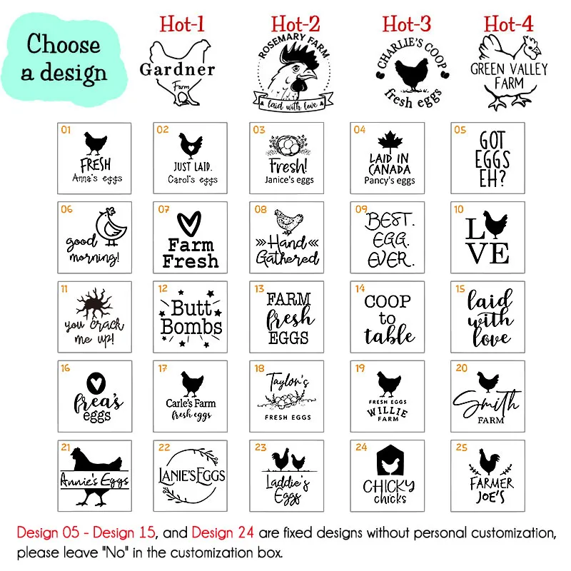 Personalized Egg Stamp Home Produce Stamp Farm Stamp Chicken Gifts Custom Egg Labels