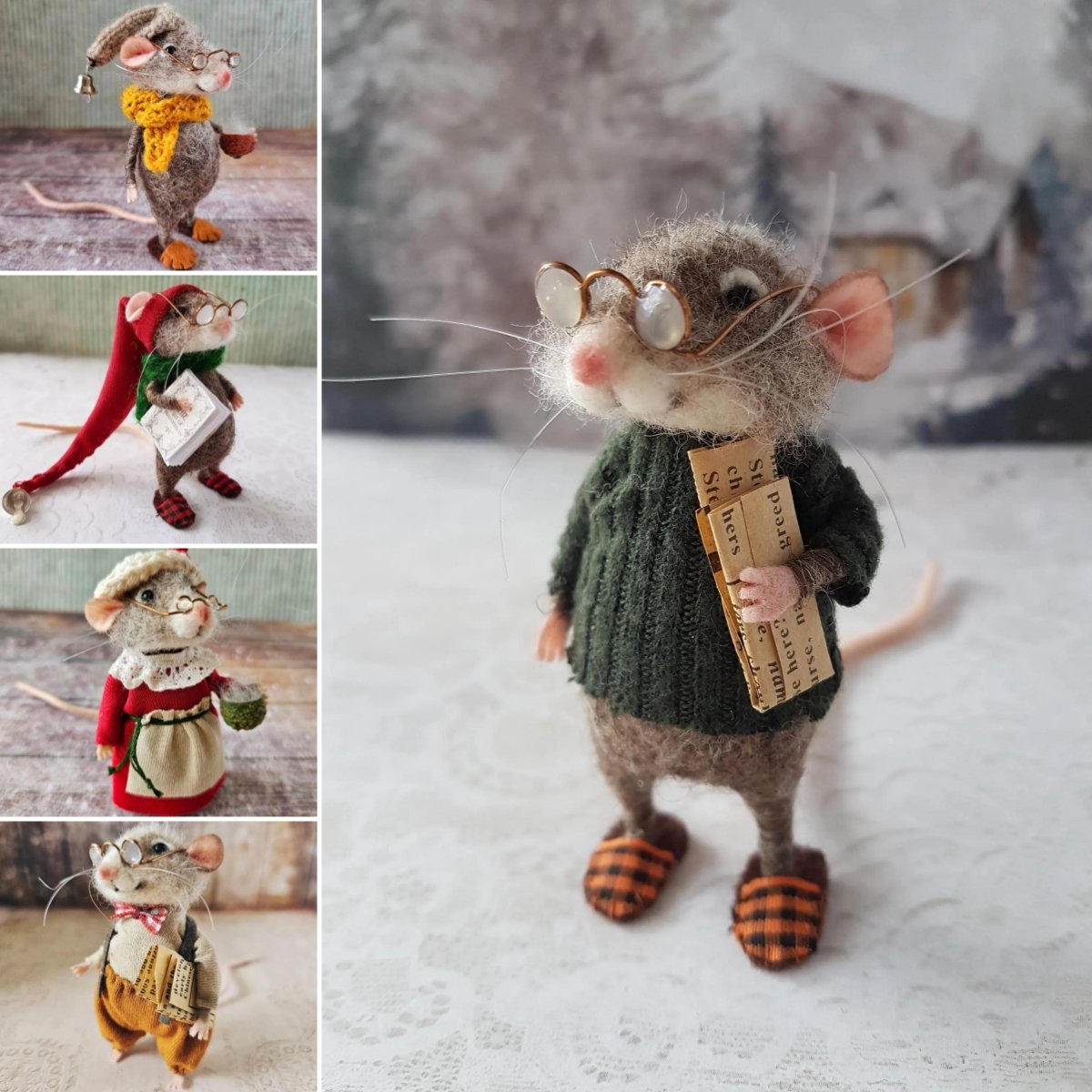 ⏰Limited Edition Hot Sale 70% Off - Stuart Little Handmade Cute Needle Felted Mouse