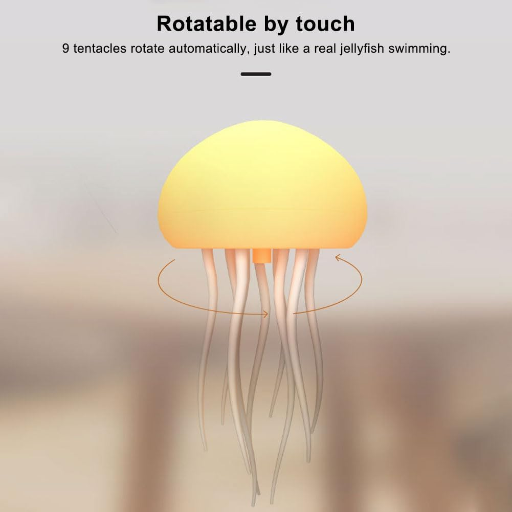 Intelligent Voice-Controlled Jellyfish Atmosphere Light Bedside Ornaments