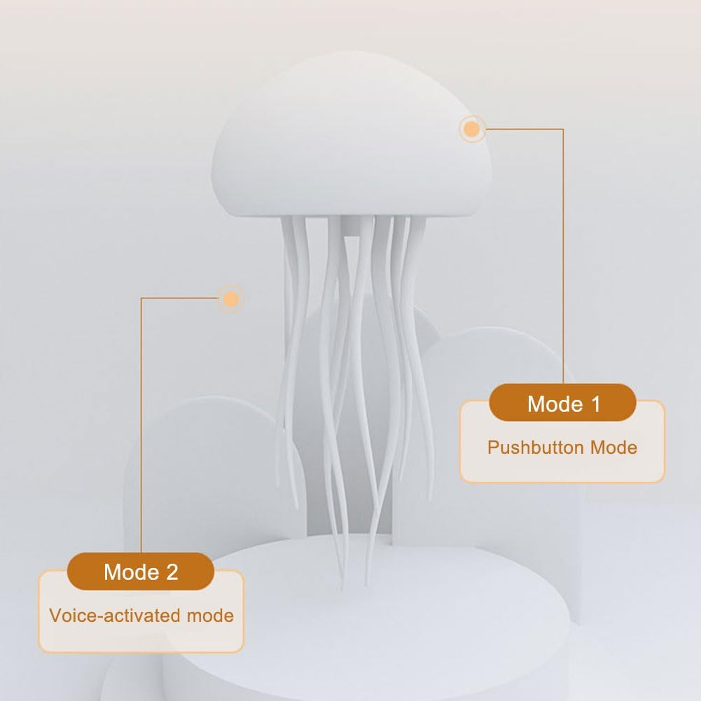 Intelligent Voice-Controlled Jellyfish Atmosphere Light Bedside Ornaments