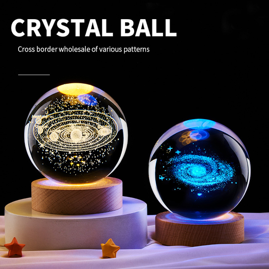 Creative Crystal Ball Glowing Decoration Night Light 3D Indoor Decoration